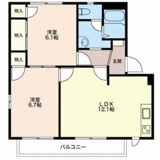 リラハイツ A【2階】の間取り