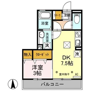 群馬県高崎市矢中町【アパート】の間取り