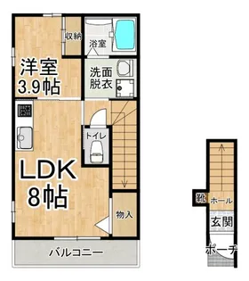 エルミタージュ【2階】の間取り