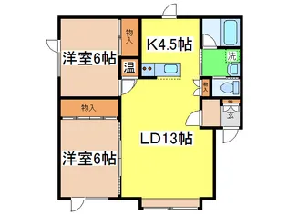 クレスト文苑【2階】の間取り