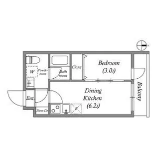 THE GARNET SUITE RESIDENCE 西院II【3階】の間取り