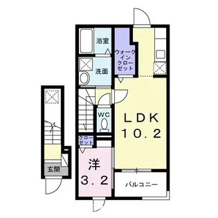 東京都国立市西3【アパート】の間取り