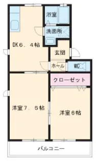 メゾン三ツ谷【2階】の間取り