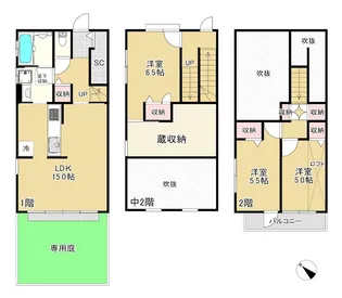 千葉県船橋市上山町1【一戸建】の間取り