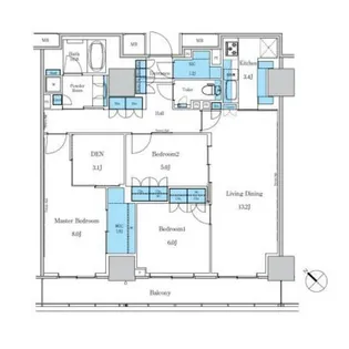 東京都北区滝野川6【マンション】の間取り