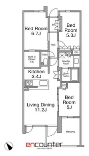 ザ・ケンジントン・レジデンス上池台【2階】の間取り