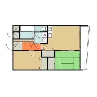 クエスタ・デ・ラモスI【2階】の間取り