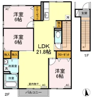 プロムナード’07B棟【2階】の間取り