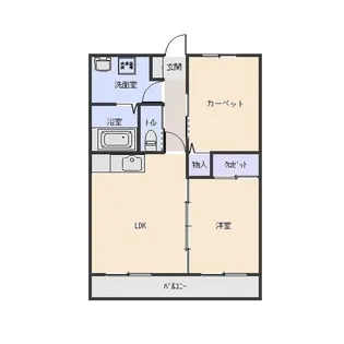 ウエストガーデン【3階】の間取り