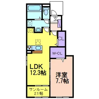 ドミール大島VI【1階】の間取り