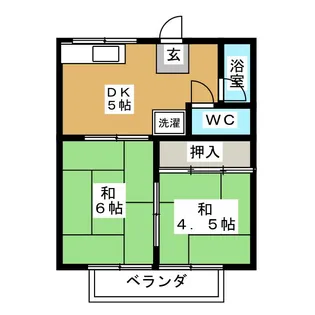 サンドエル山王【1階】の間取り