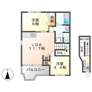 メゾンマルベリーA棟【2階】の間取り