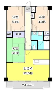 埼玉県所沢市上新井5【マンション】の間取り