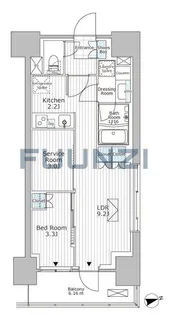 パークアクシス市川【9階】の間取り