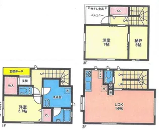 兵庫県神戸市灘区八幡町2【一戸建】の間取り