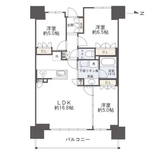 大阪府大阪市天王寺区大道2【マンション】の間取り