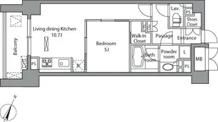 レジディア水道橋【5階】の間取り