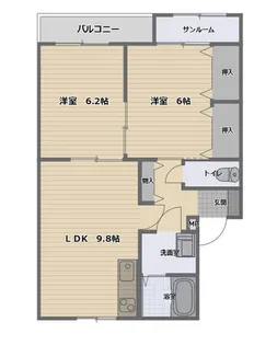 ミリュー向本折【1階】の間取り