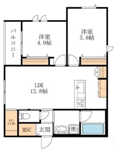 東京都墨田区京島2【マンション】の間取り