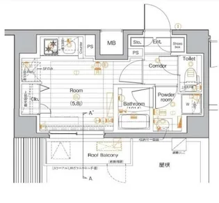 プレミアムキューブ品川戸越【3階】の間取り