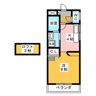 サニーフラット瑞穂【2階】の間取り
