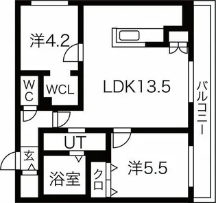 ララコム澄川【4階】の間取り