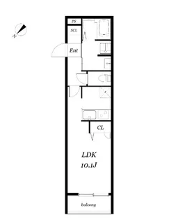 カストアンカ学芸大学【2階】の間取り