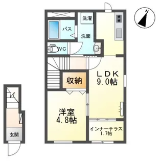福島県郡山市菜根4【アパート】の間取り