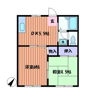 東京都日野市日野本町4【アパート】の間取り