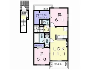 ルーチェB【2階】の間取り