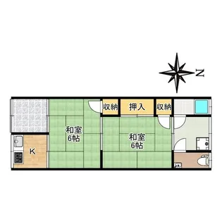 リベルテ葛城【1階】の間取り