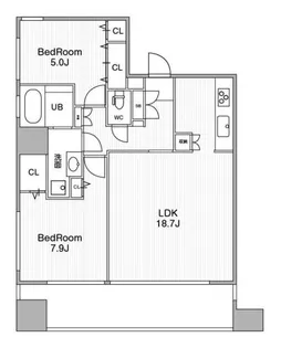 アーバンフラッツ池袋プレミアム【25階】の間取り