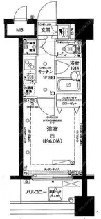 セルカディア港区芝浦【4階】の間取り