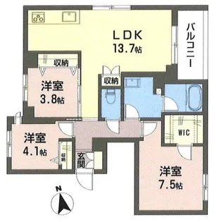 メゾンドアイ【2階】の間取り