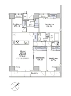 クラシアム神奈川台場【2階】の間取り