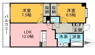 タロックス新居浜【6階】の間取り