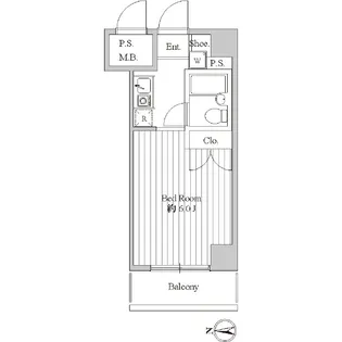 スペーシア池上【5階】の間取り