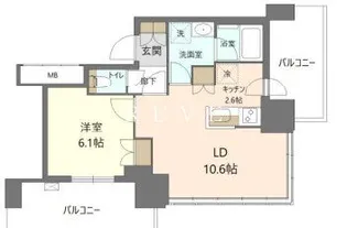 ブリリアタワー浜離宮【11階】の間取り