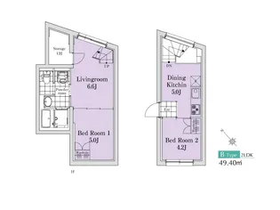 EXAM小石川【2階】の間取り