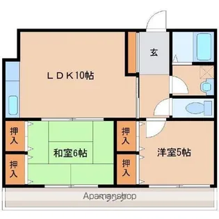 コーポJUN21【4階】の間取り