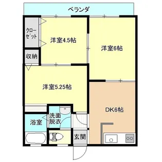 パナハイツおおだて【2階】の間取り