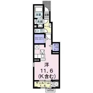 ノーススクエア中野【1階】の間取り