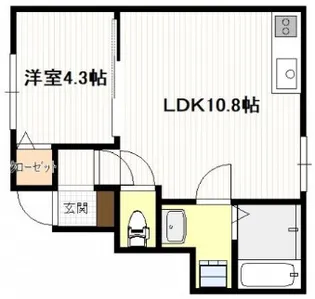 ギア5宮島口【1階】の間取り