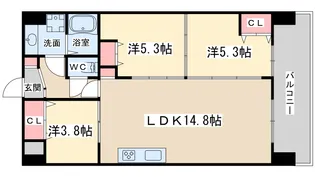 Alivis野田阪神【10階】の間取り