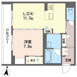 グランメール【1階】の間取り