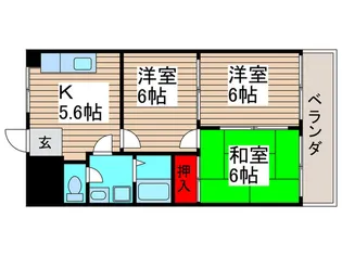 メゾン光大野【1階】の間取り