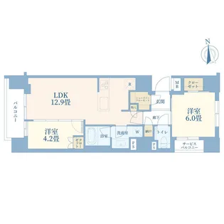 リビオレゾン内神田【11階】の間取り