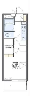 レオパレスミワ【3階】の間取り