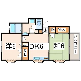 ガウディ若葉【2階】の間取り