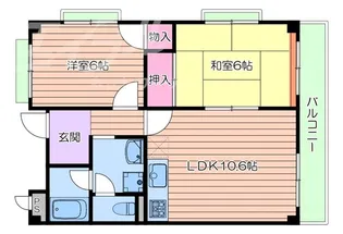 サンハイツ原【3階】の間取り